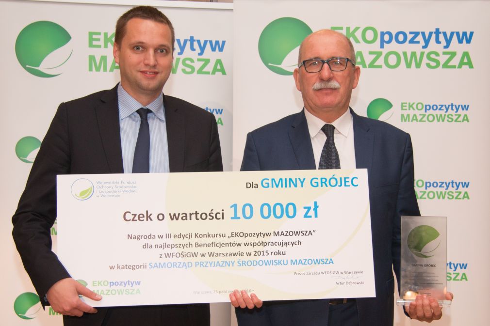 Gmina Grójec nagrodzona w III edycji konkursu „EKOpozytyw MAZOWSZA”