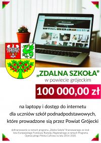 Laptopy  za 100 000 złotych trafią do uczniów szkół powiatowych