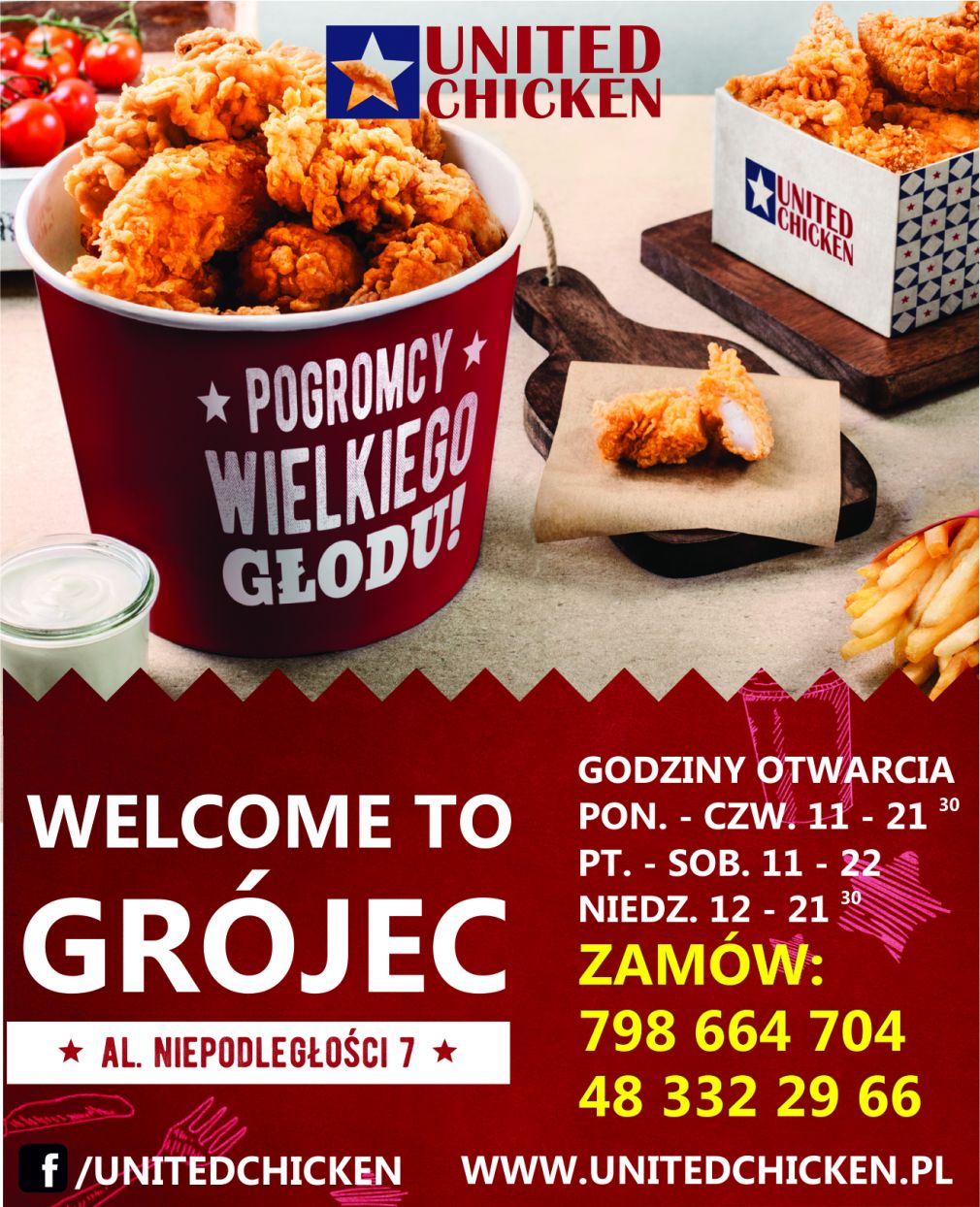 Receptura to klucz do sukcesu,  jednak prawdziwy sekret tkwi  w produktach United Chicken