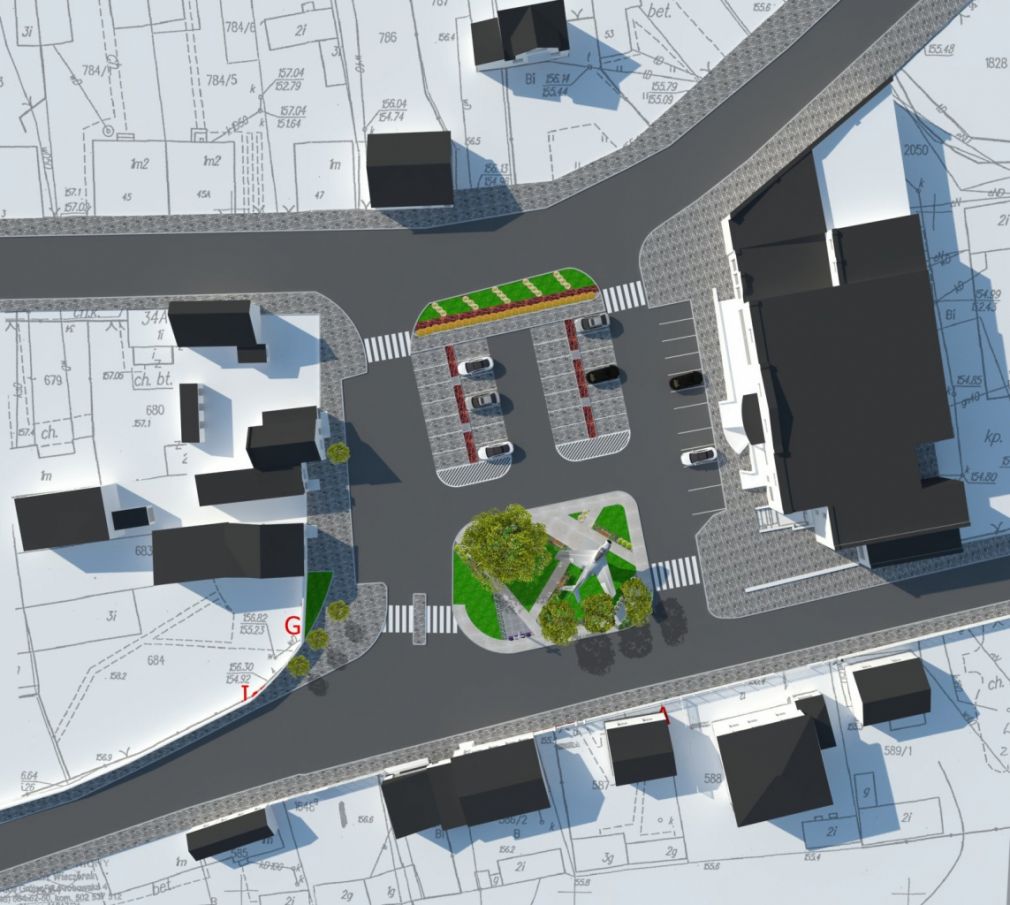 Tak ma wyglądać plac Armii Krajowej po przebudowie. Fot.: Pracownia architektoniczna Łukasz Piwowarski