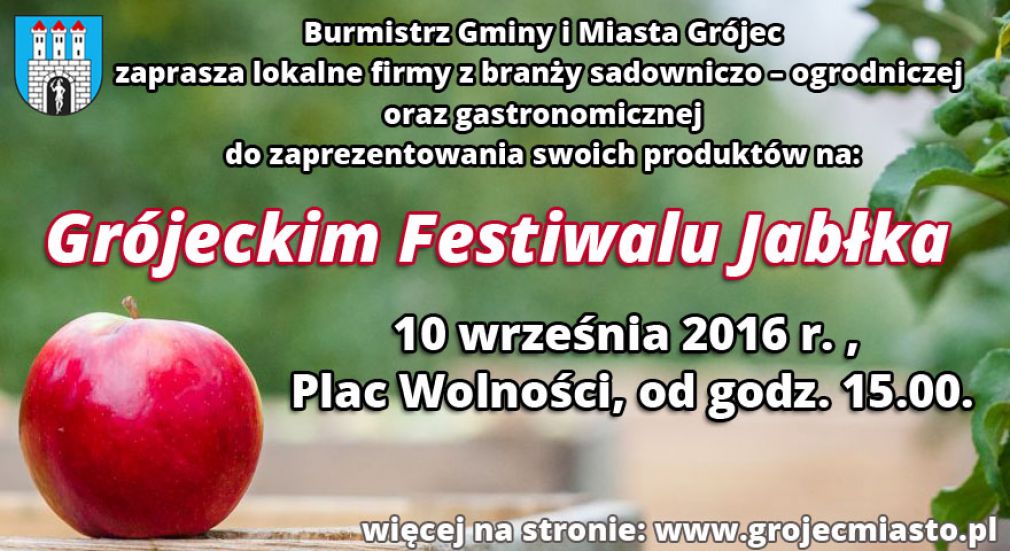 W Grójcu odbędzie się Festiwal Jabłka