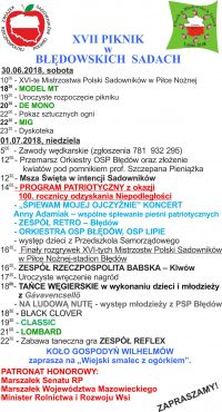 Zapraszamy na Piknik w Błędowskich Sadach