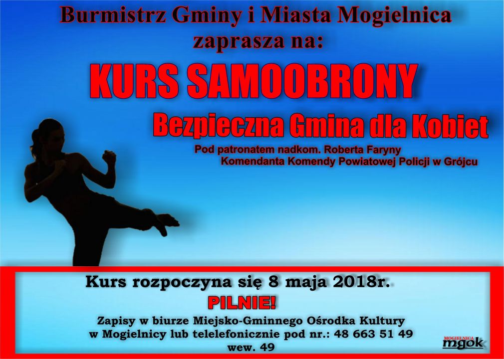 W Mogielnicy rusza kurs samoobrony dla kobiet