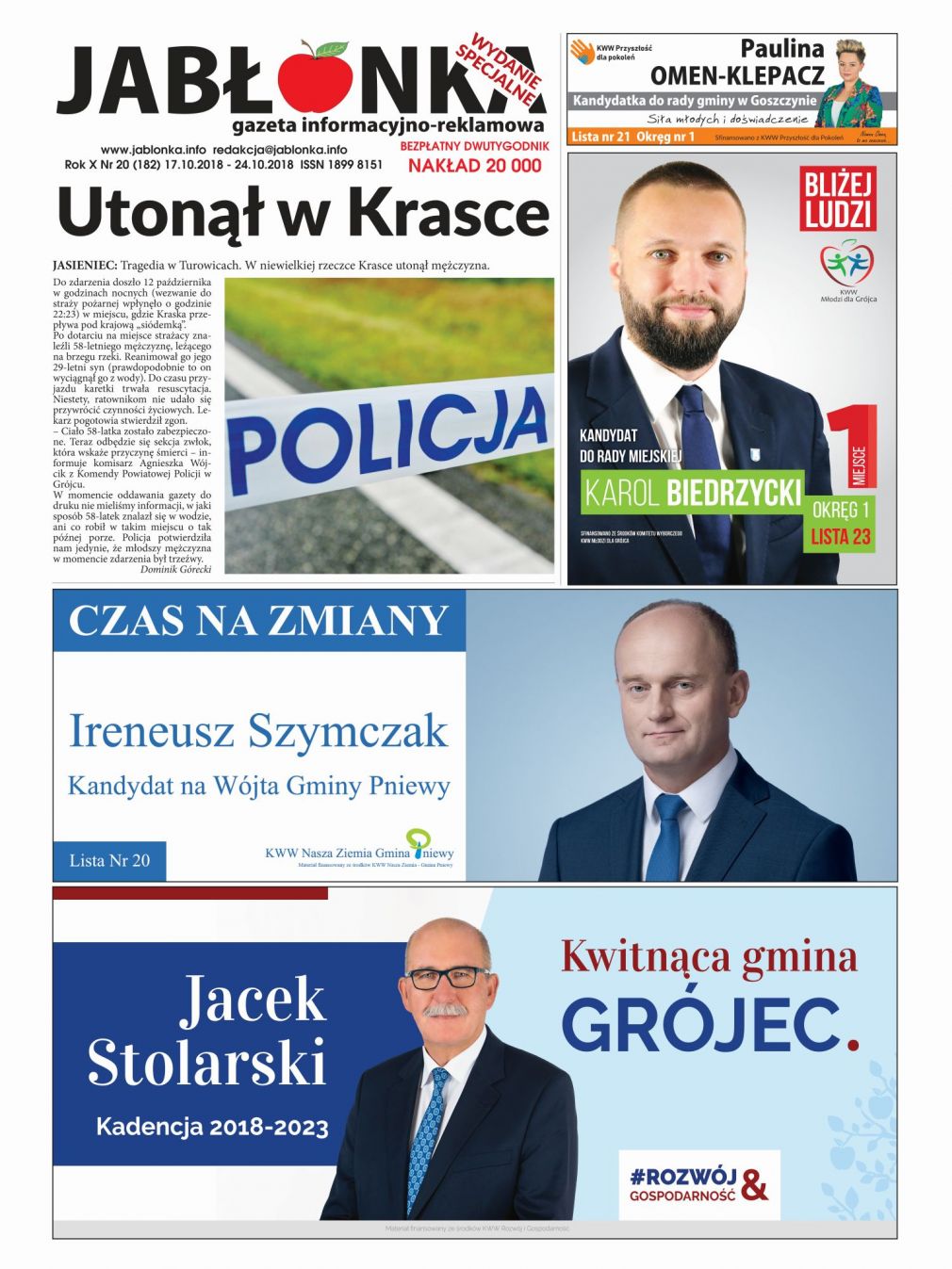 Gazeta nr 182 17.10.2018r.