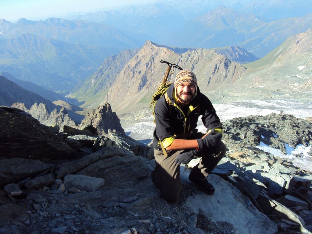 Kamil Orman podczas wyprawy na Grossglockner, 3798 m n.p.m.