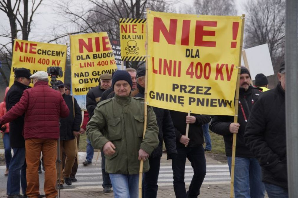 Kolejna demonstracja - mieszkańcy Pniew jadą pod Ministerstwo Energii