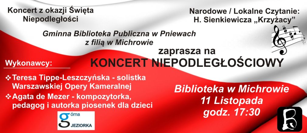 Zaproszenie na KONCERT NIEPODLEGŁOŚCIOWY w Michrowie!