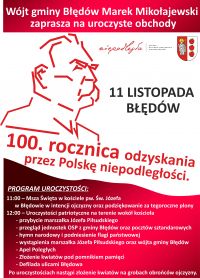 Zapraszamy na obchody 100. rodznicy odzyskania niepodległości