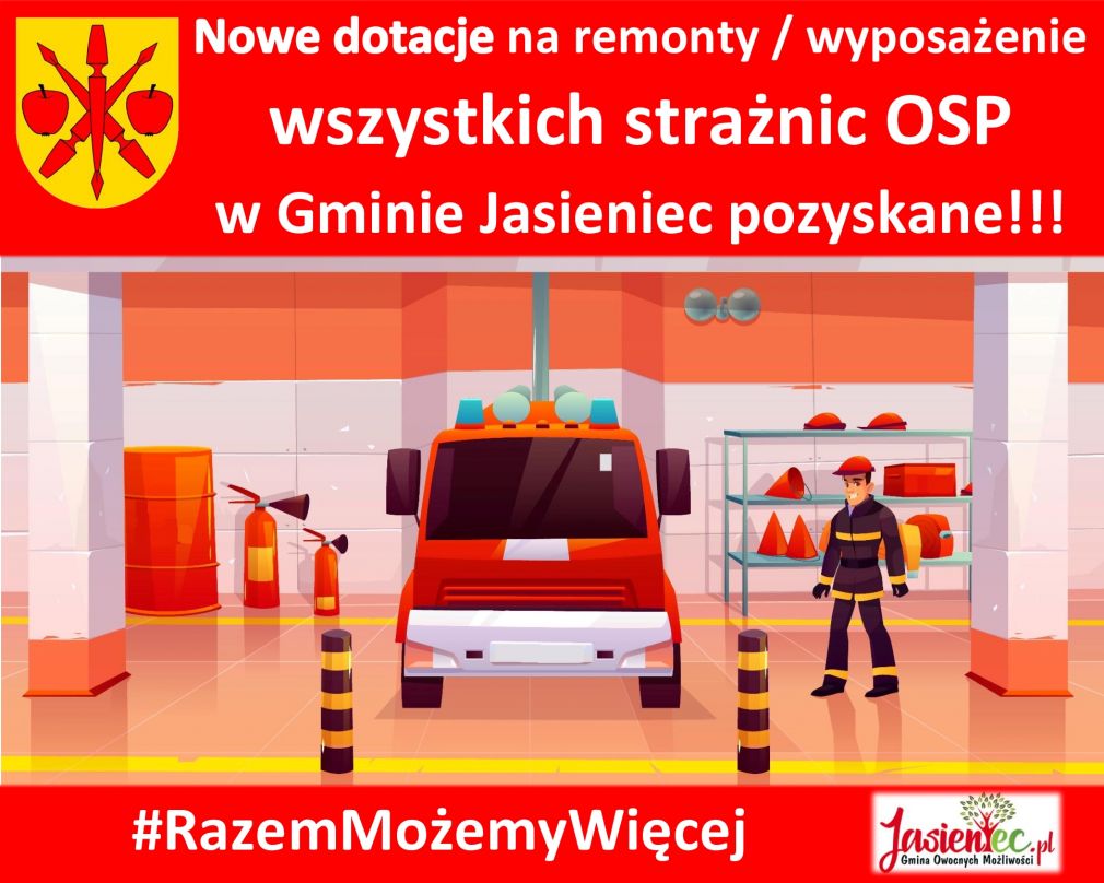 Nowe dotacje dla Ochotniczych Straży Pożarnych zdobyte!